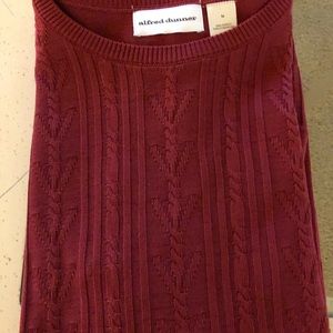 Alfred Dunner womens shirt sleeve pullover sweater, tee style, cable knit